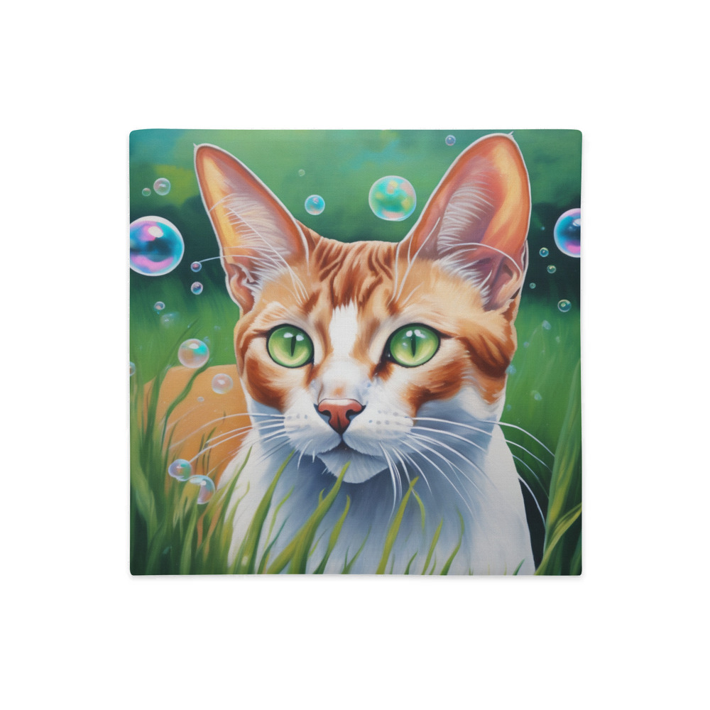 PugMug Custom White Abyssinian Cat Premium Pillow Case