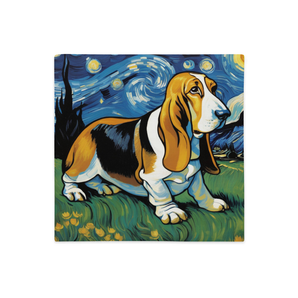 PugMug Custom Basset Hound Premium Pillow Case
