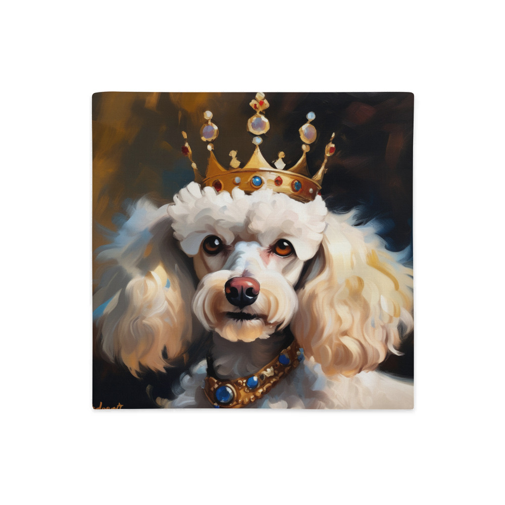 PugMug Custom White Poodle Premium Pillow Case