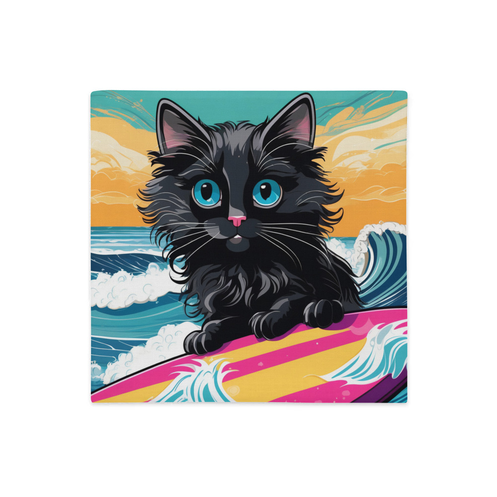 PugMug Custom Black Ragdoll Cat Premium Pillow Case