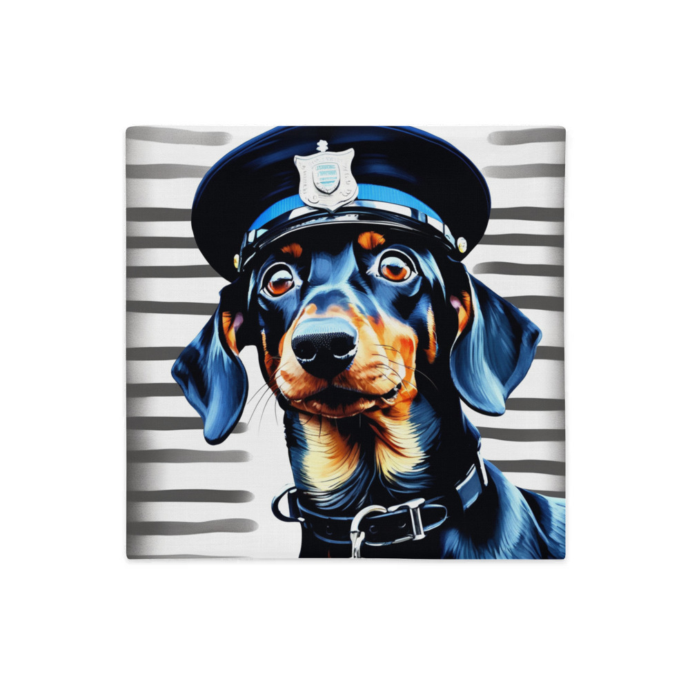 PugMug Custom Black Dachshund Premium Pillow Case