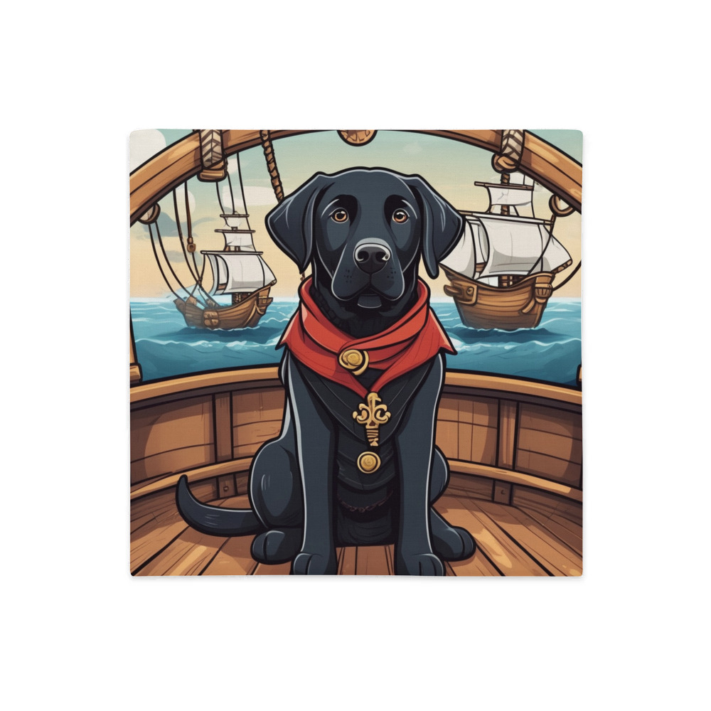 PugMug Custom Black Labrador Retriever Premium Pillow Case