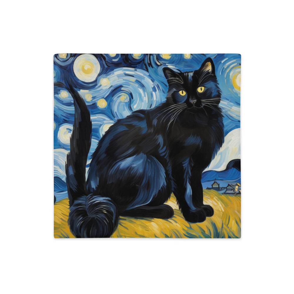 PugMug Custom Black Ragdoll Cat Premium Pillow Case