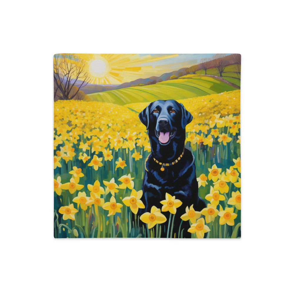 PugMug Custom Black Labrador Retriever Premium Pillow Case