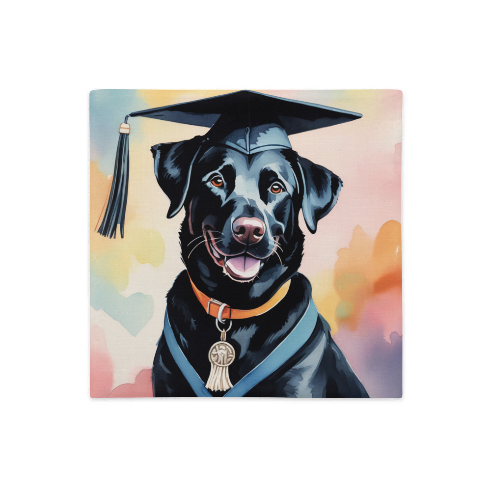 PugMug Custom Black Labrador Retriever Premium Pillow Case