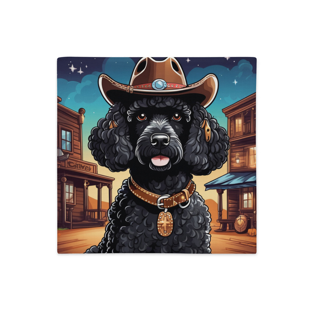 PugMug Custom Black Poodle Premium Pillow Case