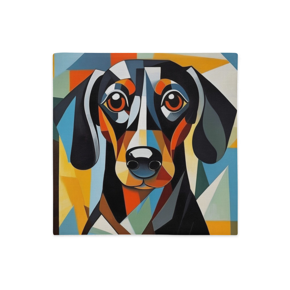 PugMug Custom Black Dachshund Premium Pillow Case