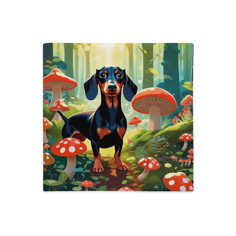 PugMug Custom Black Dachshund Premium Pillow Case