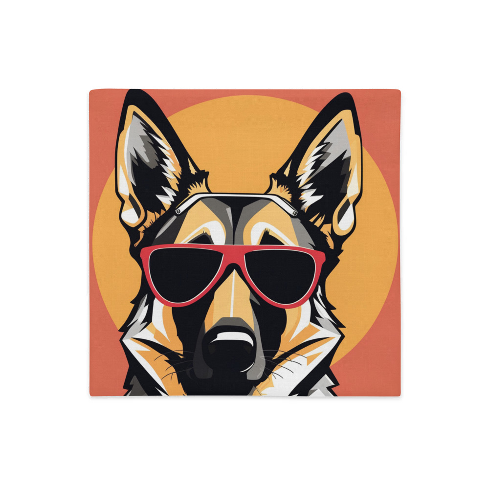 PugMug Custom German Shepherd Dog Premium Pillow Case