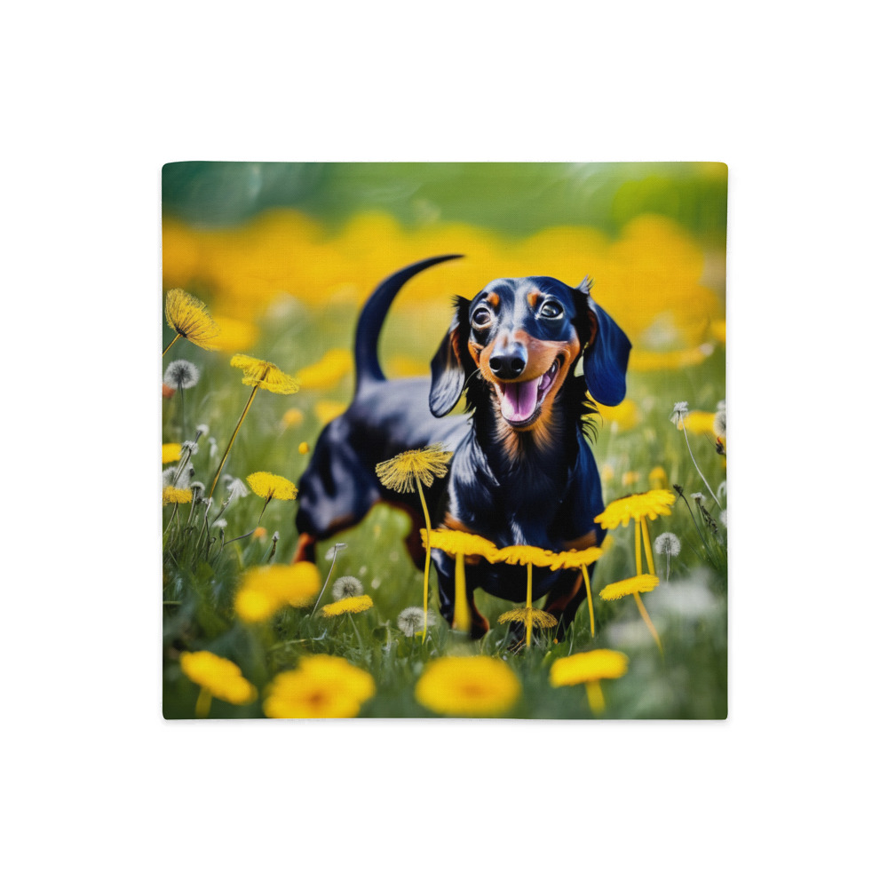 PugMug Custom Black Dachshund Premium Pillow Case