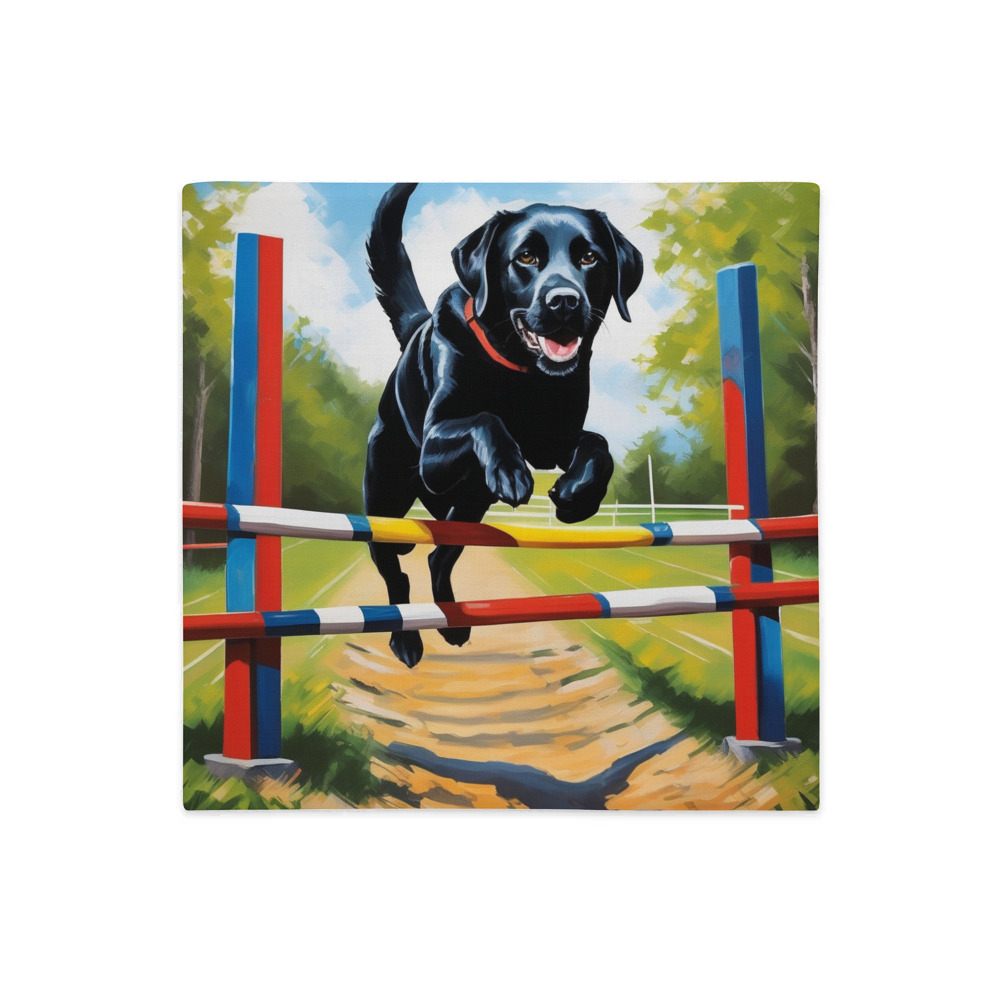 PugMug Custom Black Labrador Retriever Premium Pillow Case