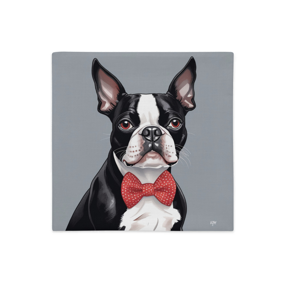 PugMug Custom Boston Terrier Premium Pillow Case