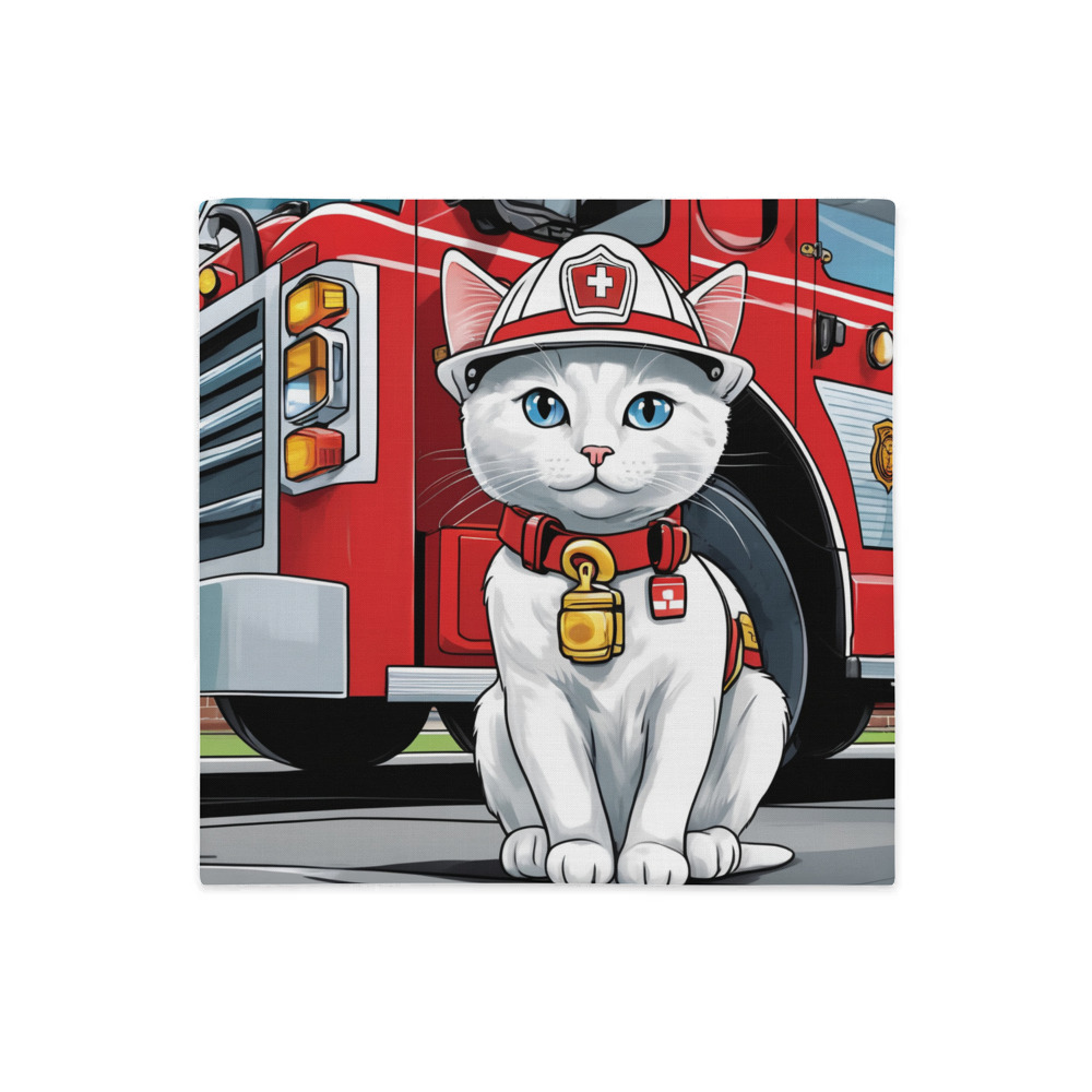 PugMug Custom White Companion Cat Premium Pillow Case