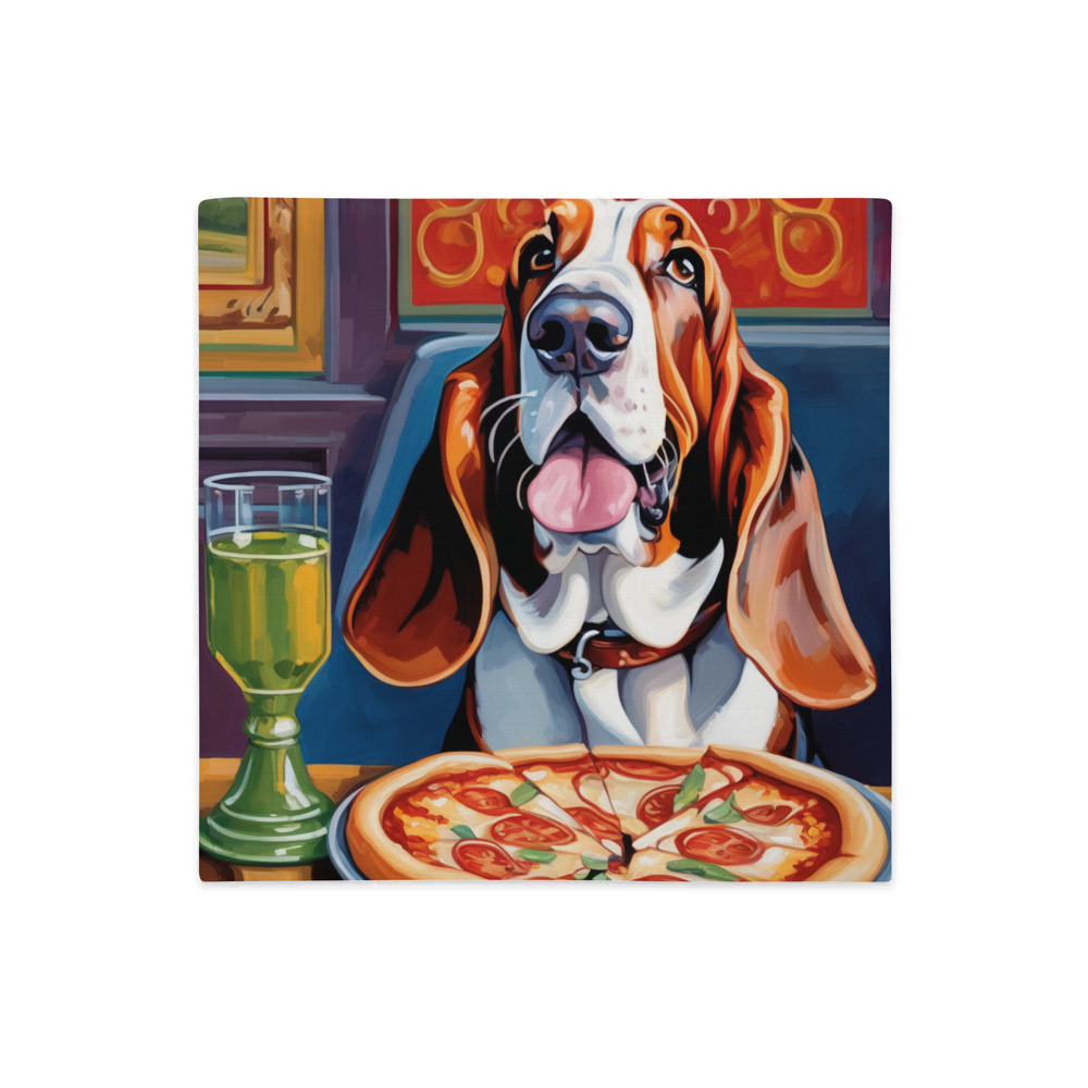 PugMug Custom Basset Hound Premium Pillow Case