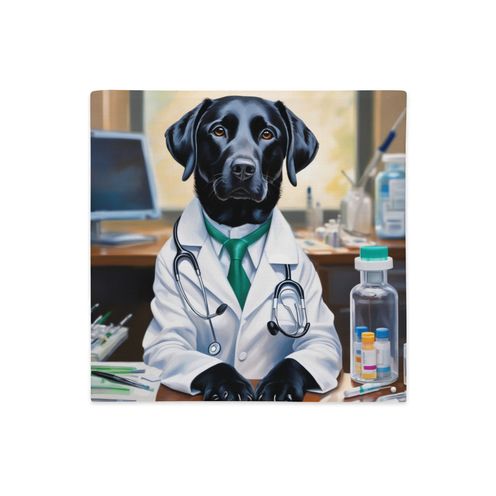 PugMug Custom Black Labrador Retriever Premium Pillow Case