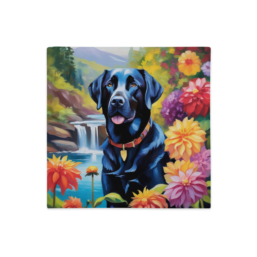 PugMug Custom Black Labrador Retriever Premium Pillow Case