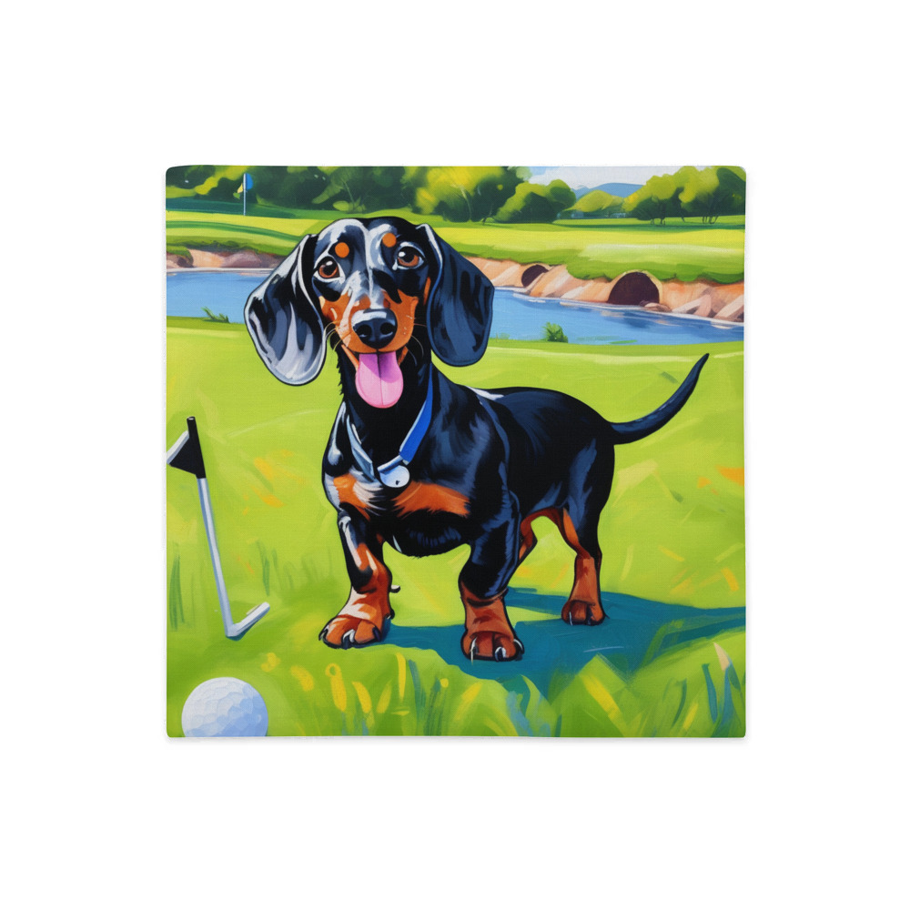 PugMug Custom Black Dachshund Premium Pillow Case