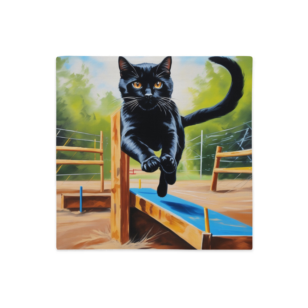 PugMug Custom Black Exotic Cat Premium Pillow Case