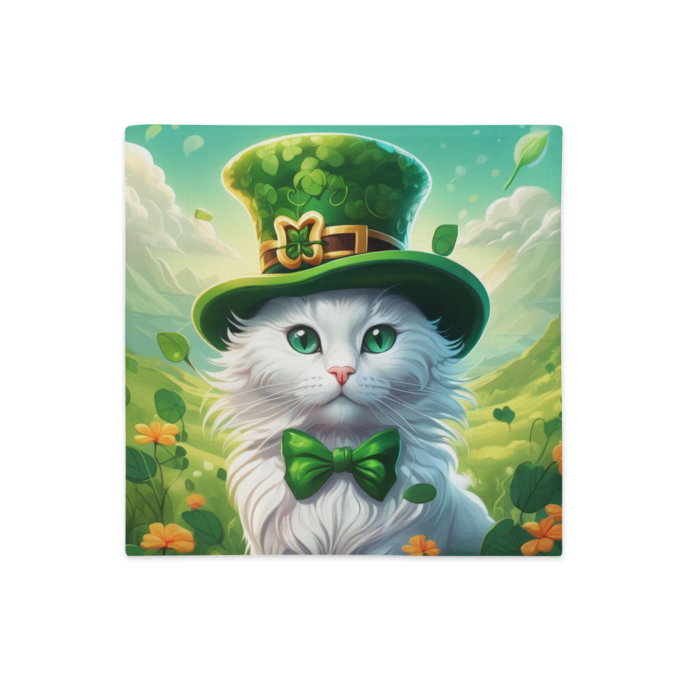 PugMug Custom White Companion Cat Premium Pillow Case