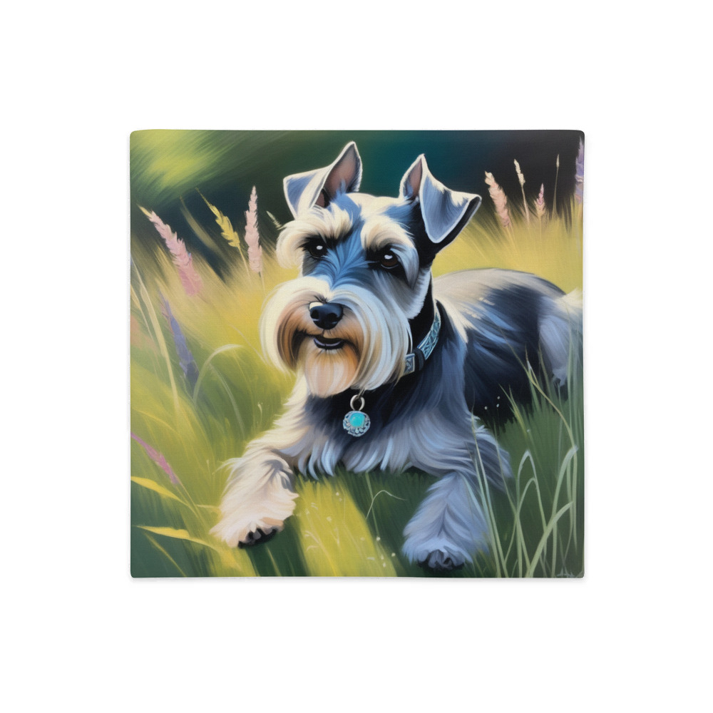 PugMug Custom Miniature Schnauzer Premium Pillow Case