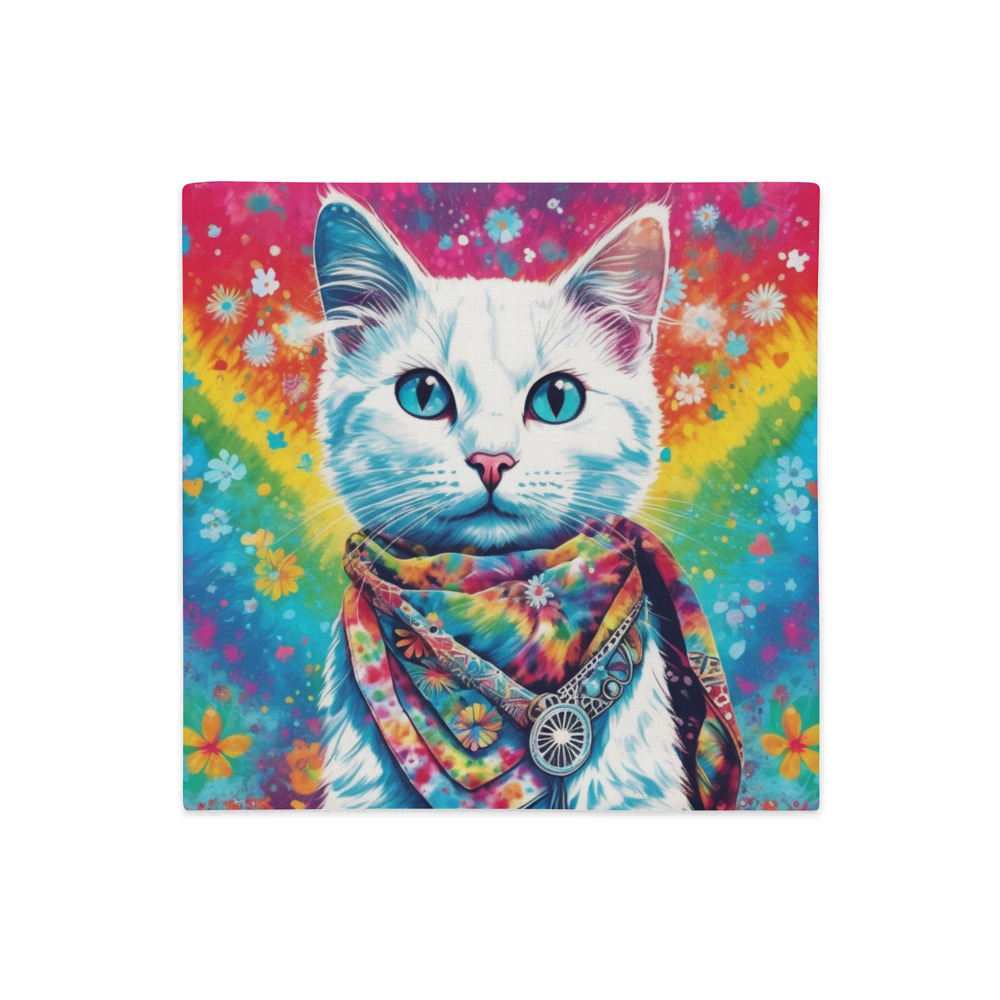 PugMug Custom White Companion Cat Premium Pillow Case