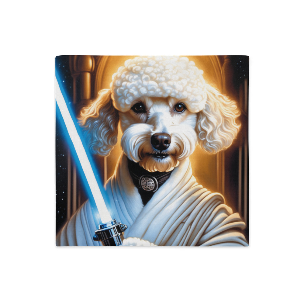 PugMug Custom White Poodle Premium Pillow Case