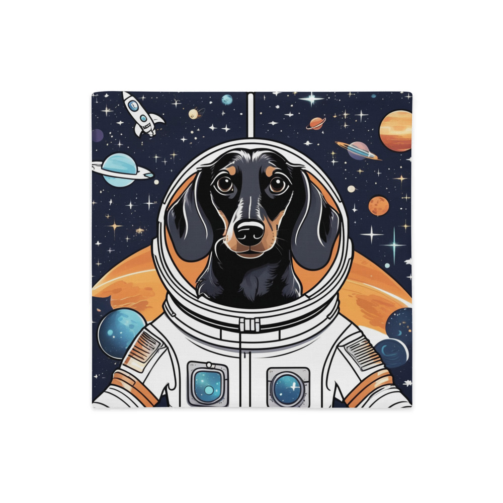 PugMug Custom Black Dachshund Premium Pillow Case