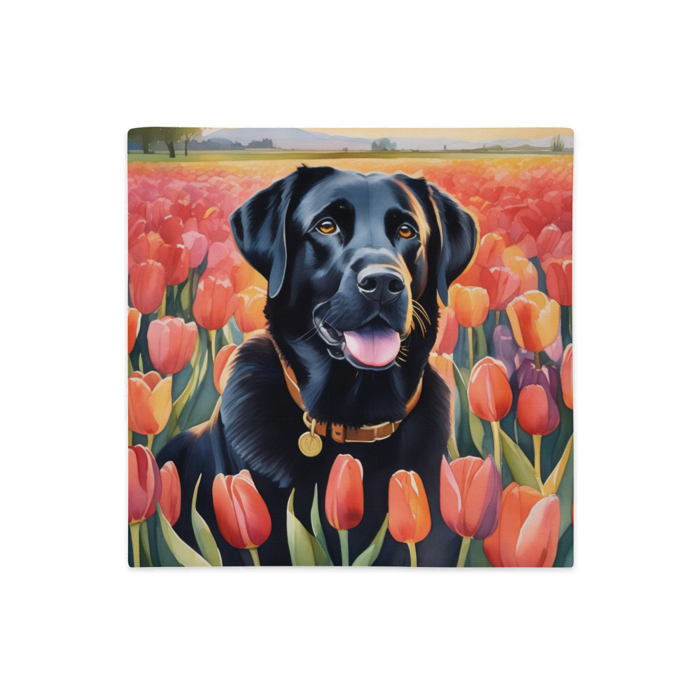 PugMug Custom Black Labrador Retriever Premium Pillow Case