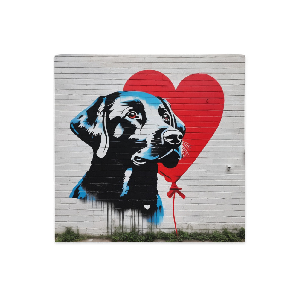 PugMug Custom Black Labrador Retriever Premium Pillow Case