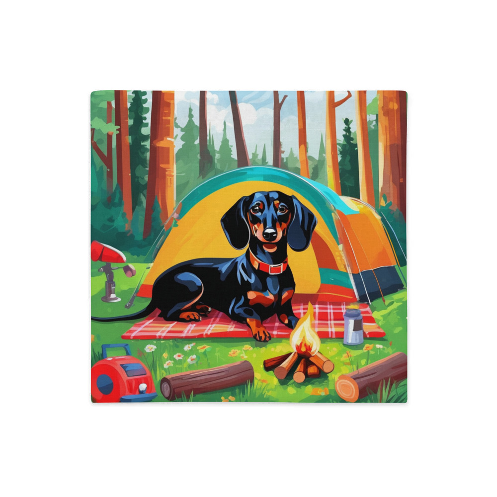 PugMug Custom Black Dachshund Premium Pillow Case