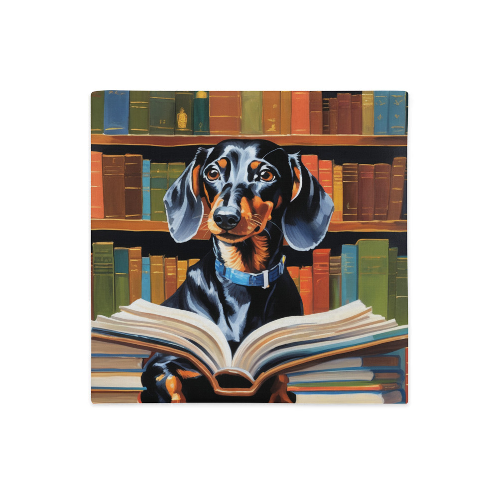 PugMug Custom Black Dachshund Premium Pillow Case