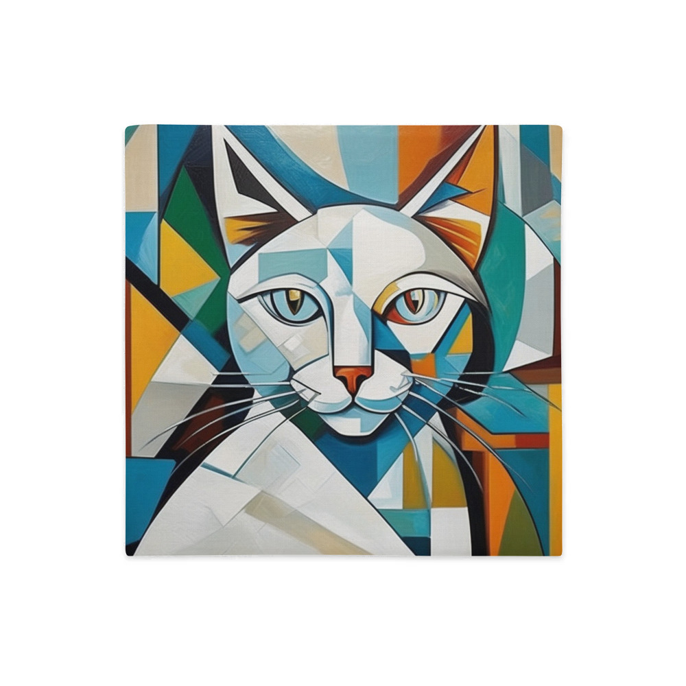 PugMug Custom White Companion Cat Premium Pillow Case