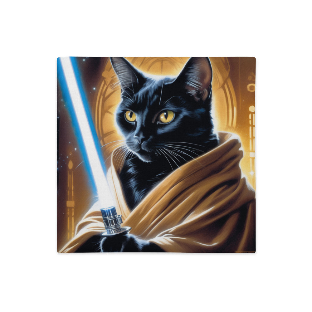 PugMug Custom Black Companion Cat Premium Pillow Case