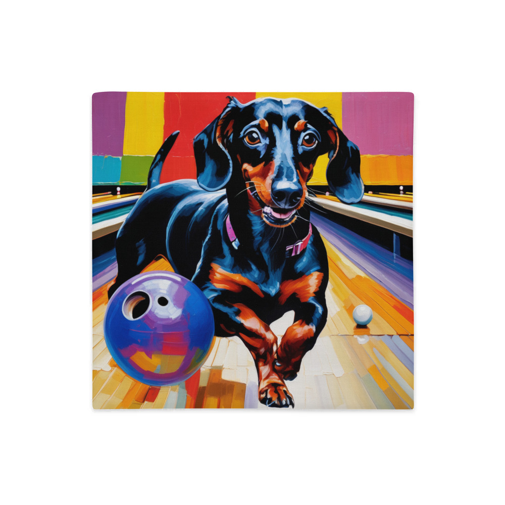 PugMug Custom Black Dachshund Premium Pillow Case