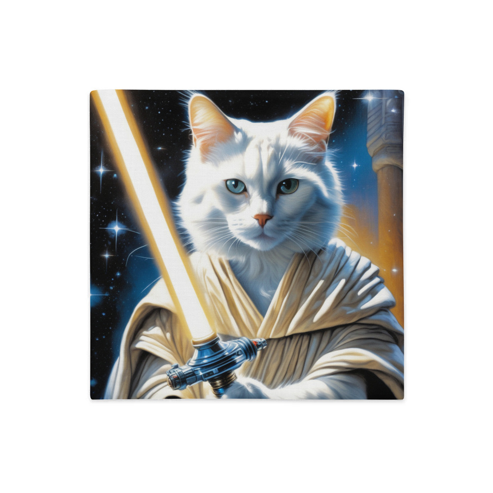 PugMug Custom White Companion Cat Premium Pillow Case