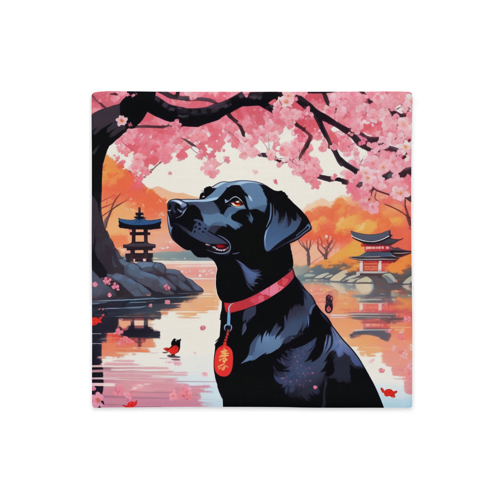 PugMug Custom Black Labrador Retriever Premium Pillow Case