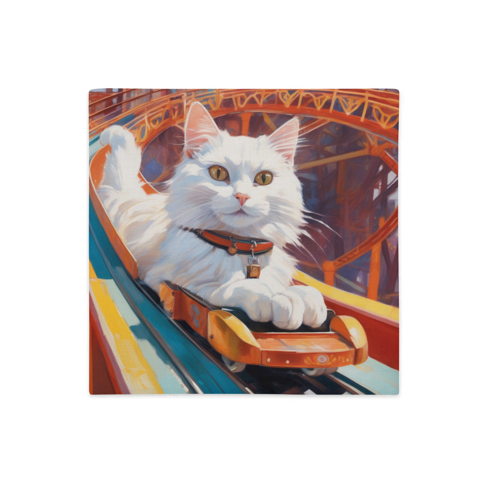 PugMug Custom White Companion Cat Premium Pillow Case