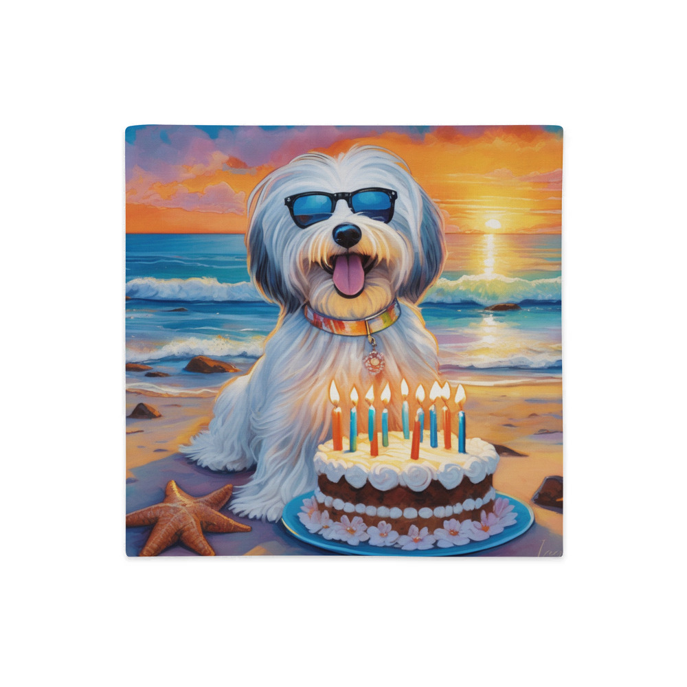 PugMug Custom White Havanese Dog Premium Pillow Case