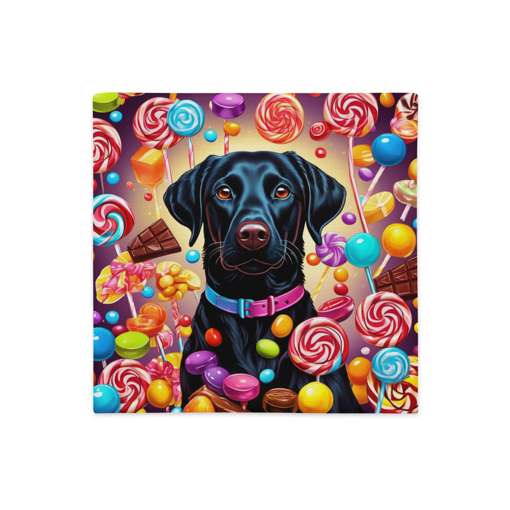 PugMug Custom Black Labrador Retriever Premium Pillow Case