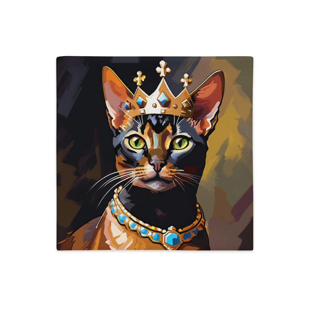PugMug Custom Black Abyssinian Cat Premium Pillow Case