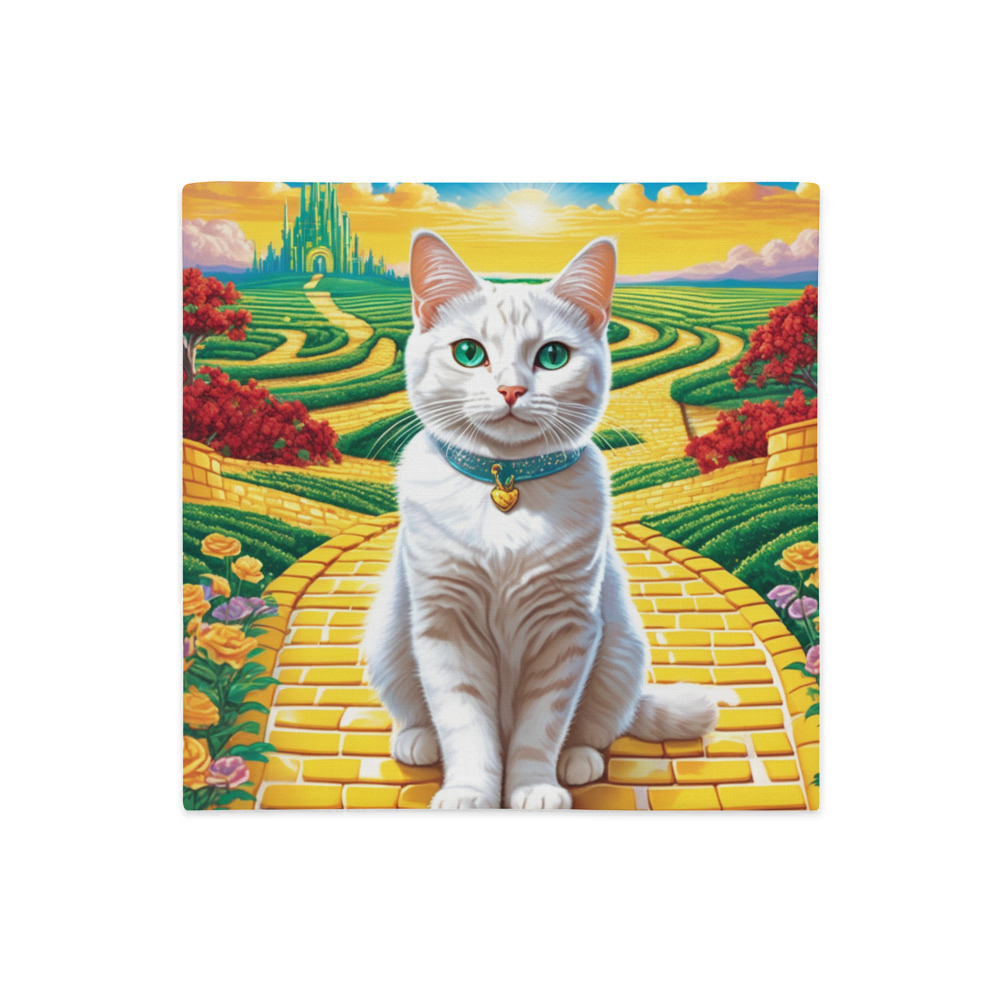 PugMug Custom White Companion Cat Premium Pillow Case