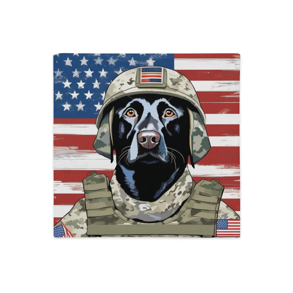 PugMug Custom Black Labrador Retriever Premium Pillow Case