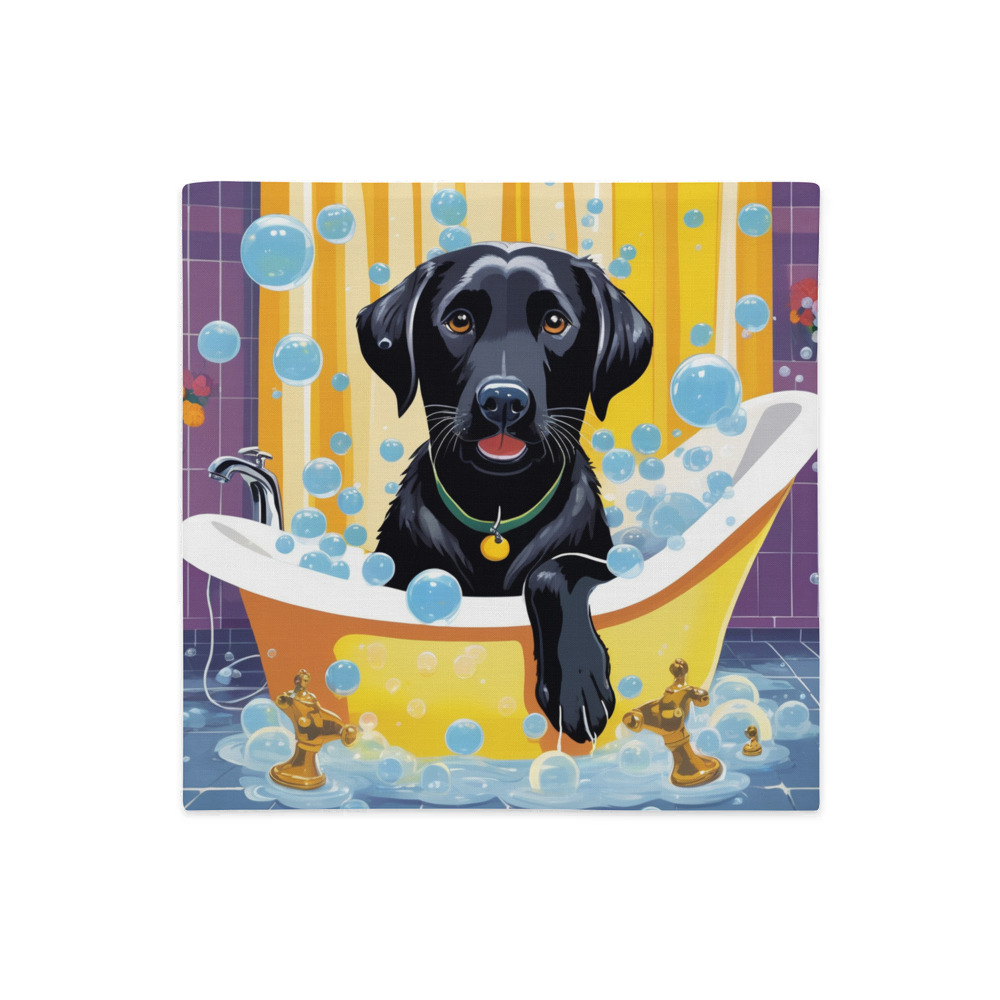 PugMug Custom Black Labrador Retriever Premium Pillow Case