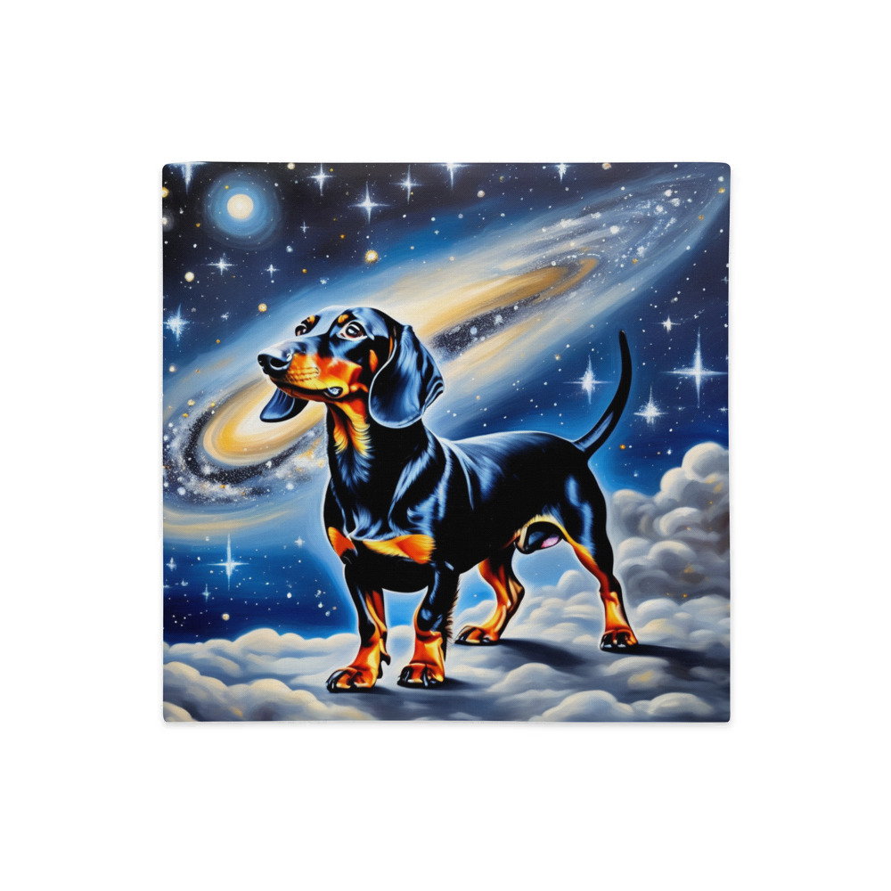 PugMug Custom Black Dachshund Premium Pillow Case