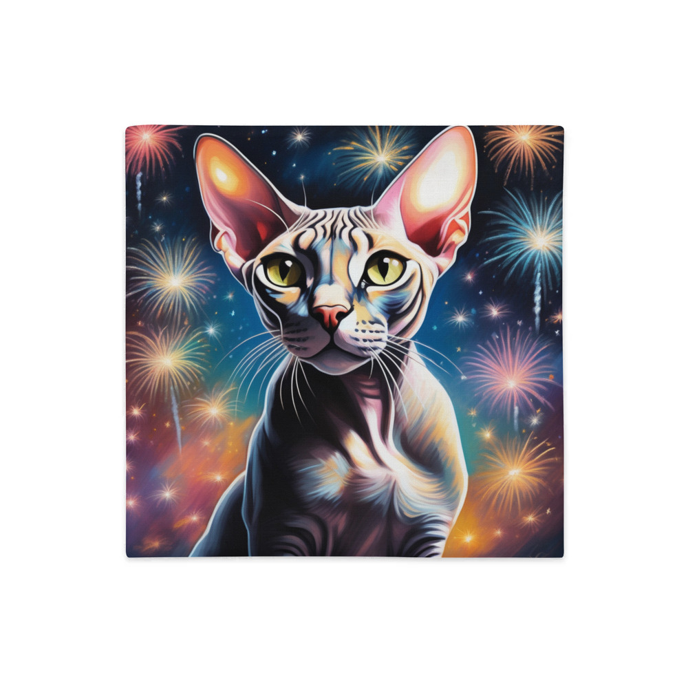 PugMug Custom Tabby Sphynx Cat Premium Pillow Case