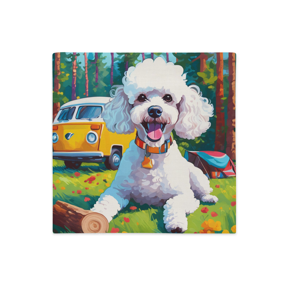 PugMug Custom White Poodle Premium Pillow Case