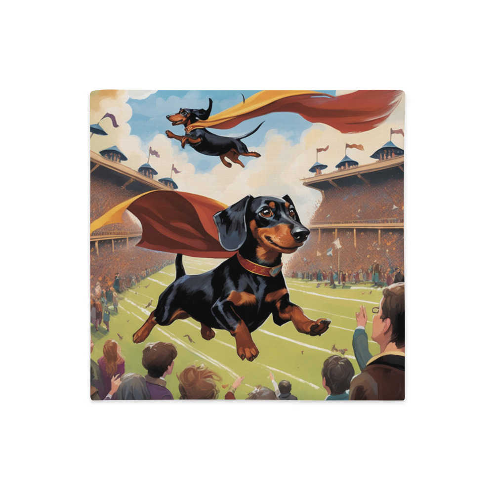 PugMug Custom Black Dachshund Premium Pillow Case