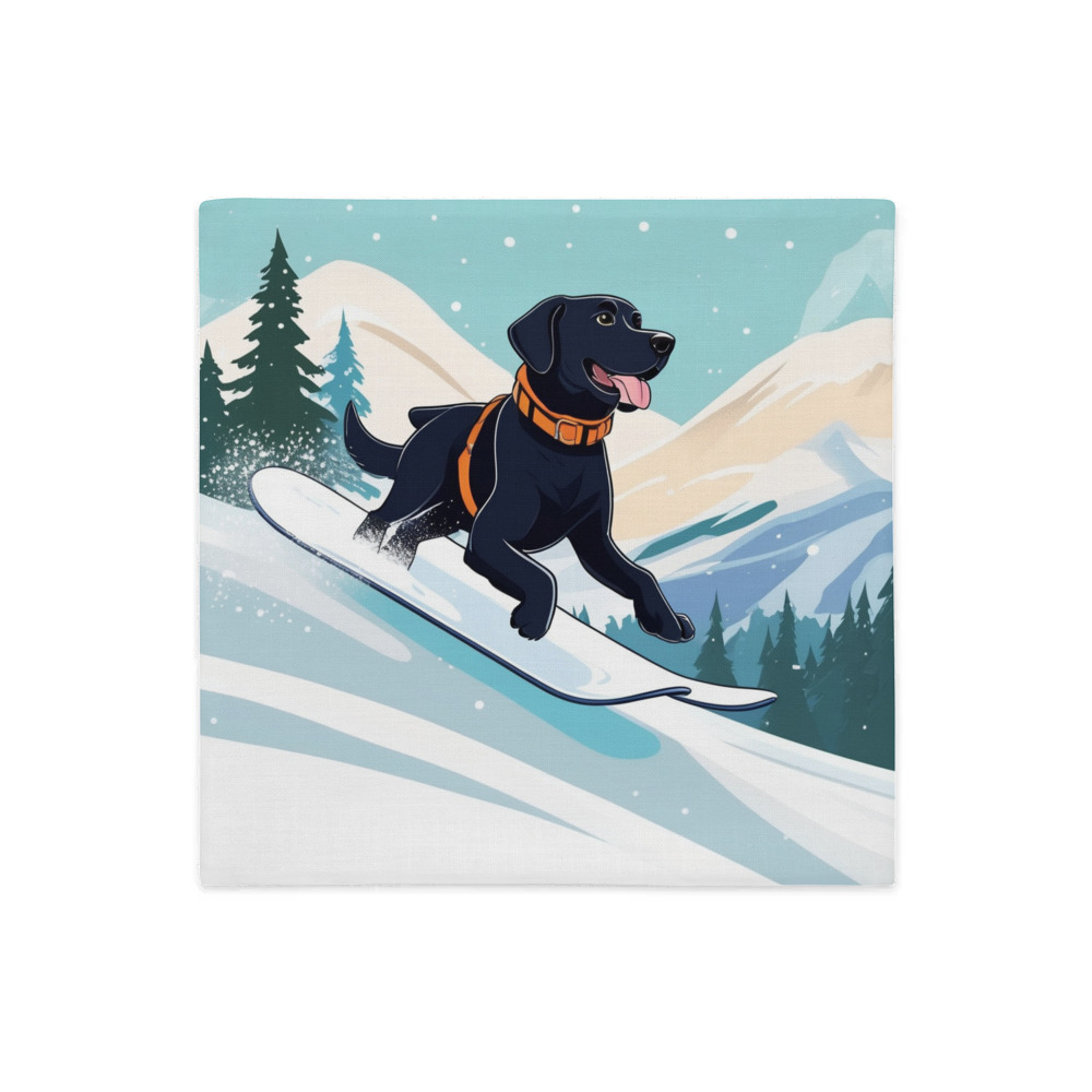 PugMug Custom Black Labrador Retriever Premium Pillow Case