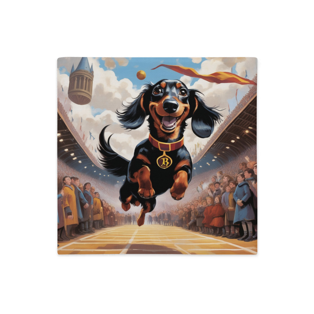 PugMug Custom Black Dachshund Premium Pillow Case