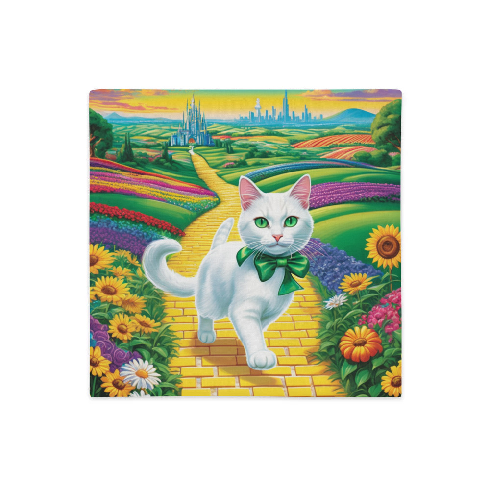 PugMug Custom White Companion Cat Premium Pillow Case